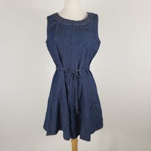 Chambray Sleeveless Dress Sz 10